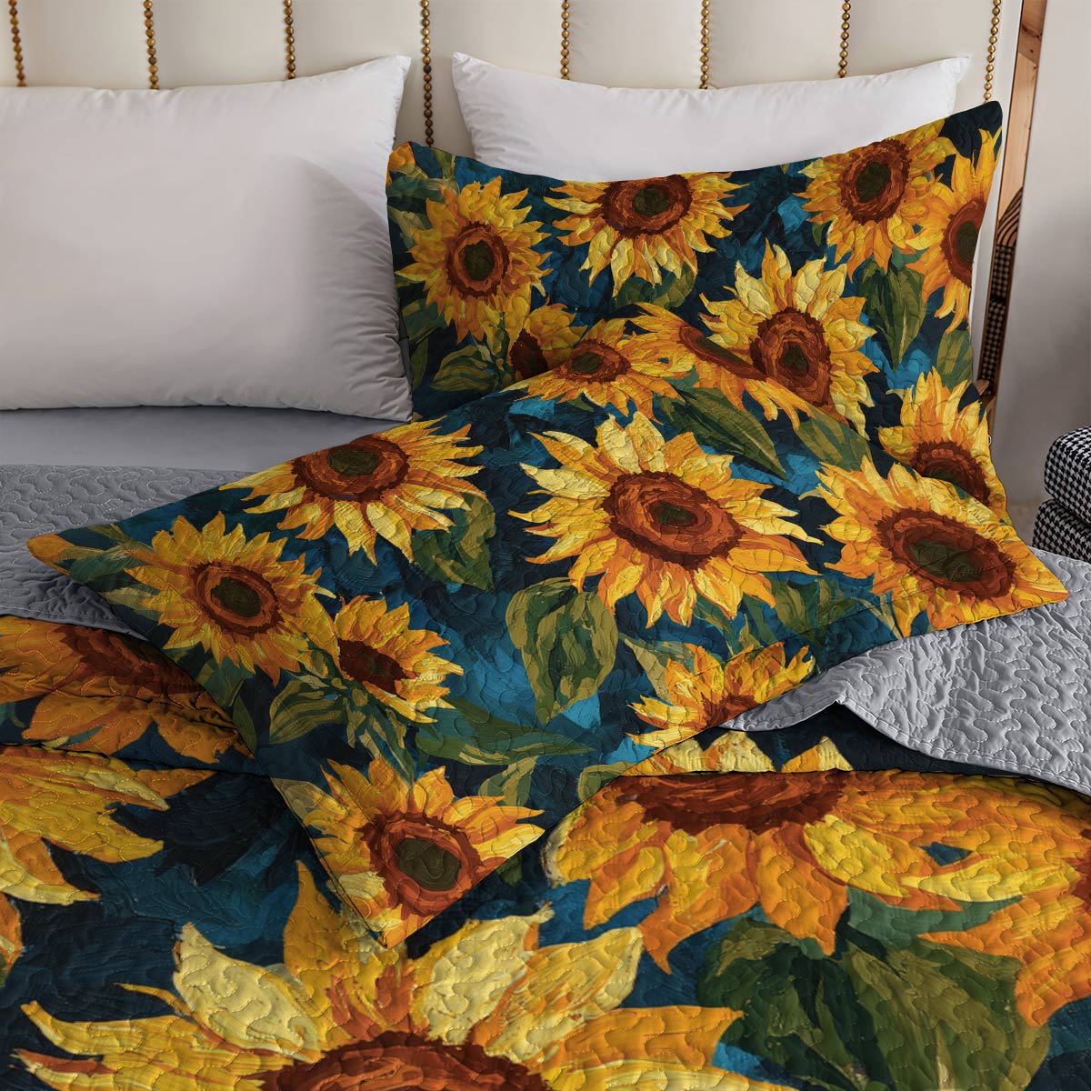 Shineful All Season Quilt 3-Piece Set - Sunflower Dream