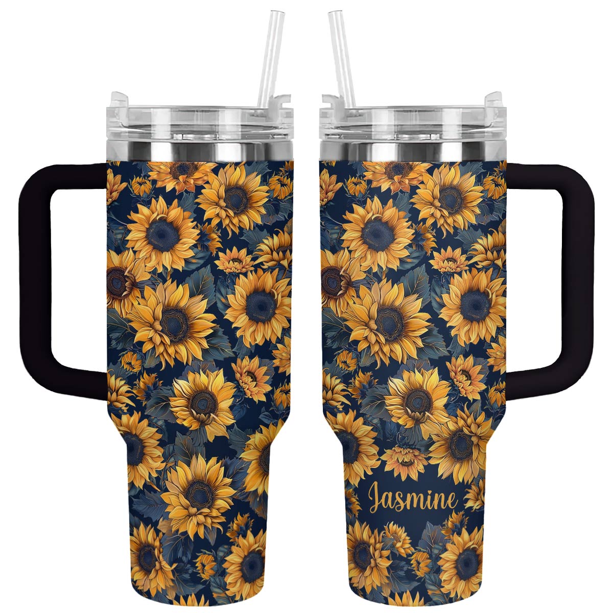Shineful Tumbler Personalized Sunflower Majesty