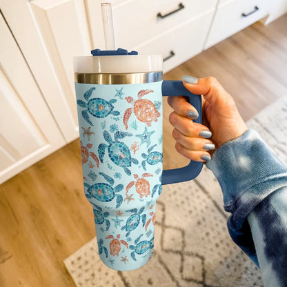Shineful Tumbler Orange Turtle