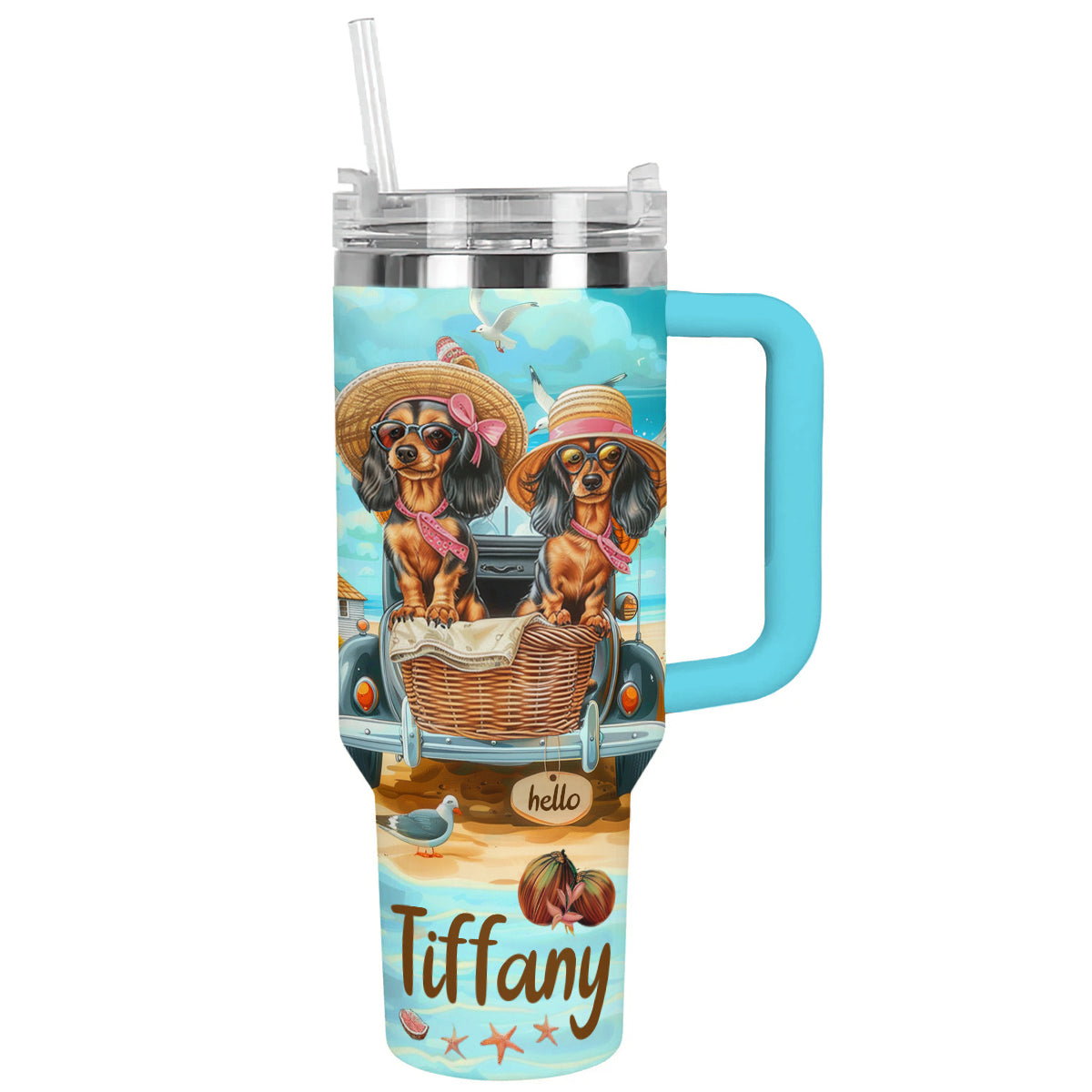 Shineful Tumbler Personalized Dachshund Sunshine Paws