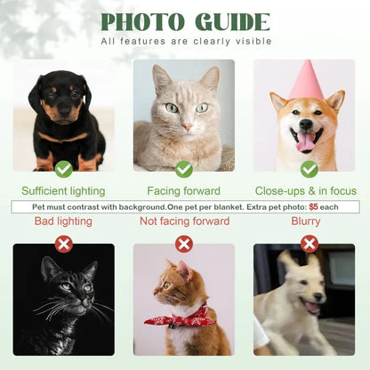 Shineful Personalized Dog Blanket with Name | Custom Photo Blanket for Dog | Custom Pet Photo Blanket | Personalized Dog Lover Gift | Gift for Pet