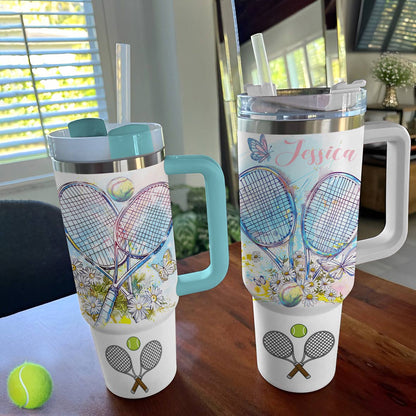 Shineful Personalized Tumbler Sweet Love Tennis