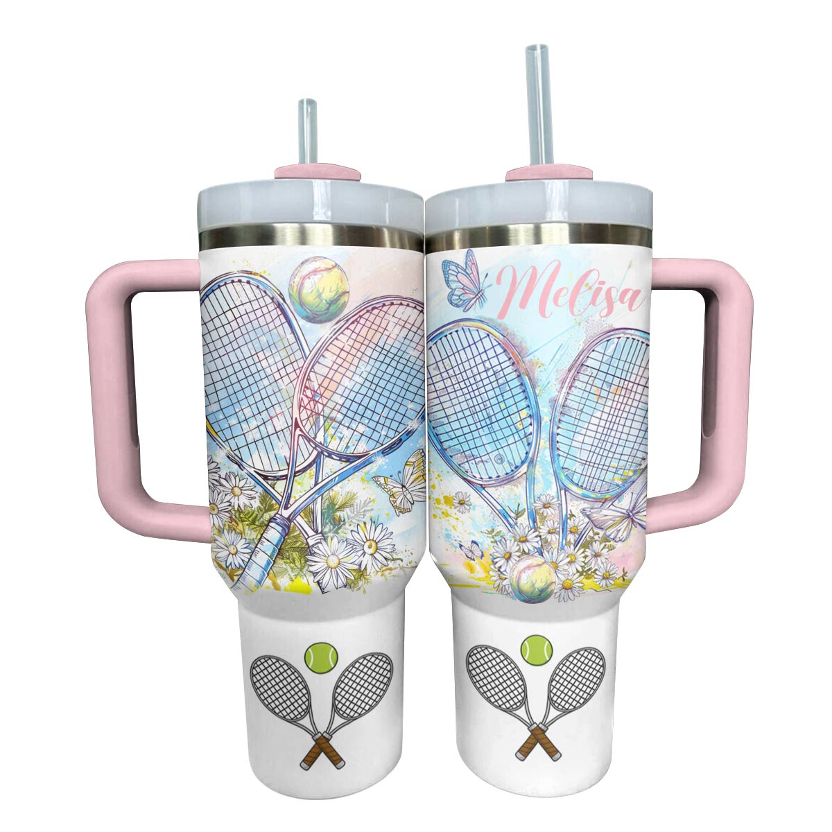 Shineful Personalized Tumbler Sweet Love Tennis