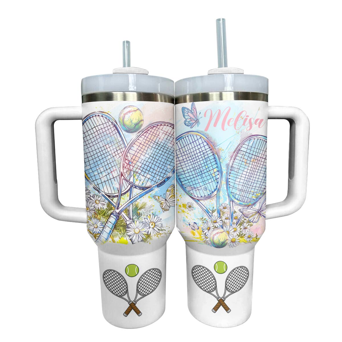 Shineful Personalized Tumbler Sweet Love Tennis