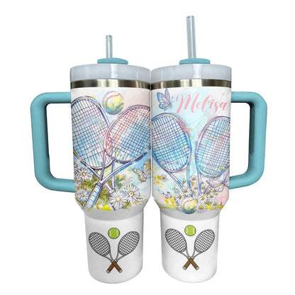 Shineful Personalized Tumbler Sweet Love Tennis