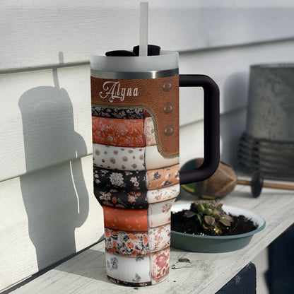 Shineful Tumbler Personalized Vintage Fabric Collection