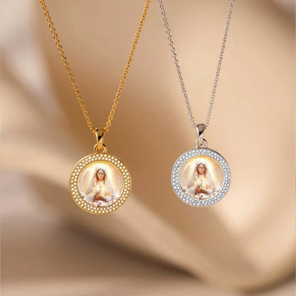 Shineful Virgin Mary Pendant Necklace Rose Of The Divine