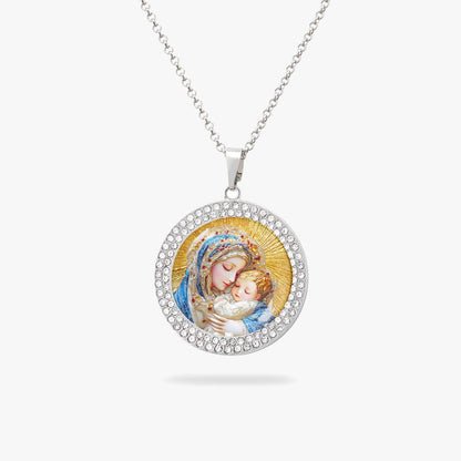 Shineful Virgin Mary Pendant Necklace Holy Embrace