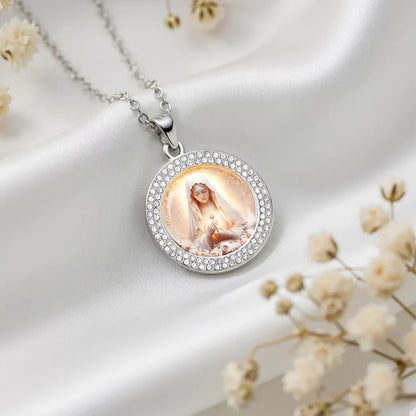 Shineful Virgin Mary Pendant Necklace Rose Of The Divine