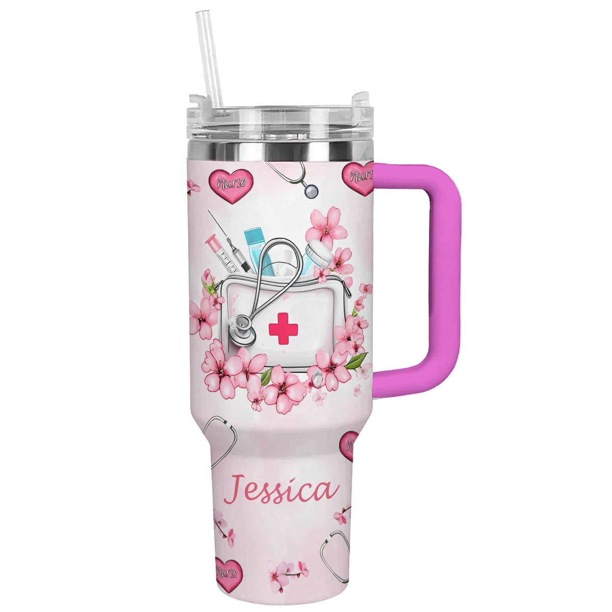 Shineful Tumbler Cherry Blossom Nurse Bag