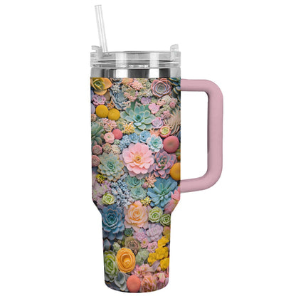 Shineful Tumbler Enchanting Succulent Garden