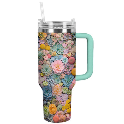 Shineful Tumbler Enchanting Succulent Garden