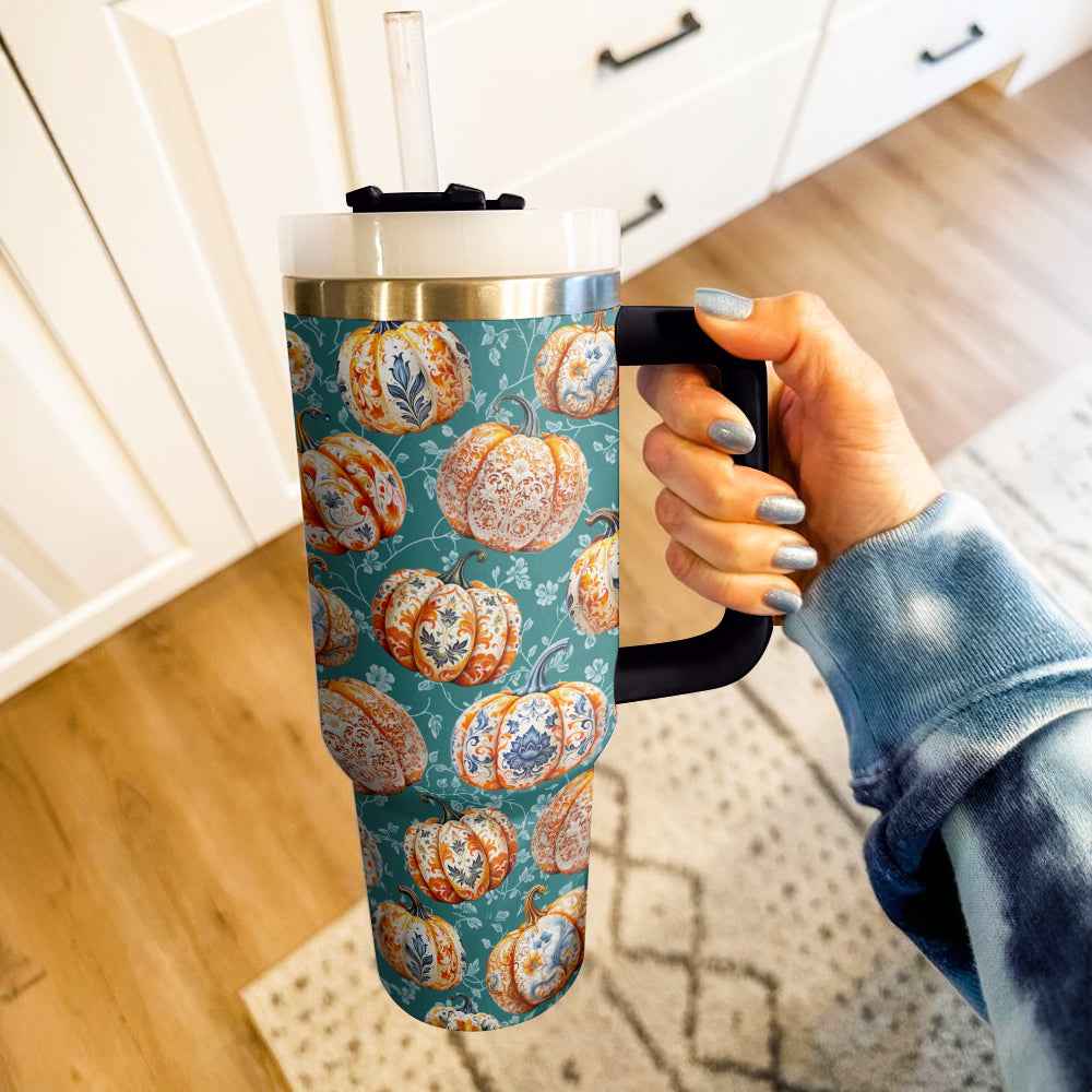 Shineful Tumbler Elegant Pumpkins