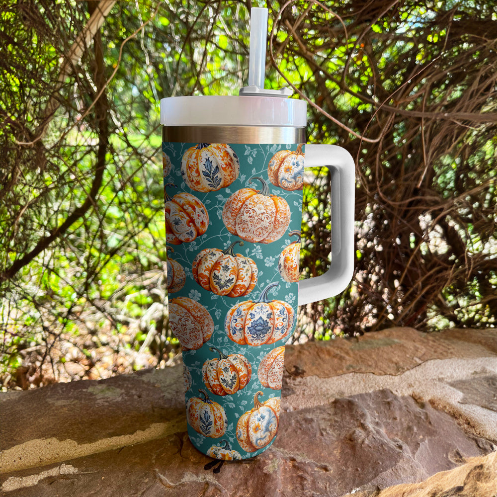 Shineful Tumbler Elegant Pumpkins