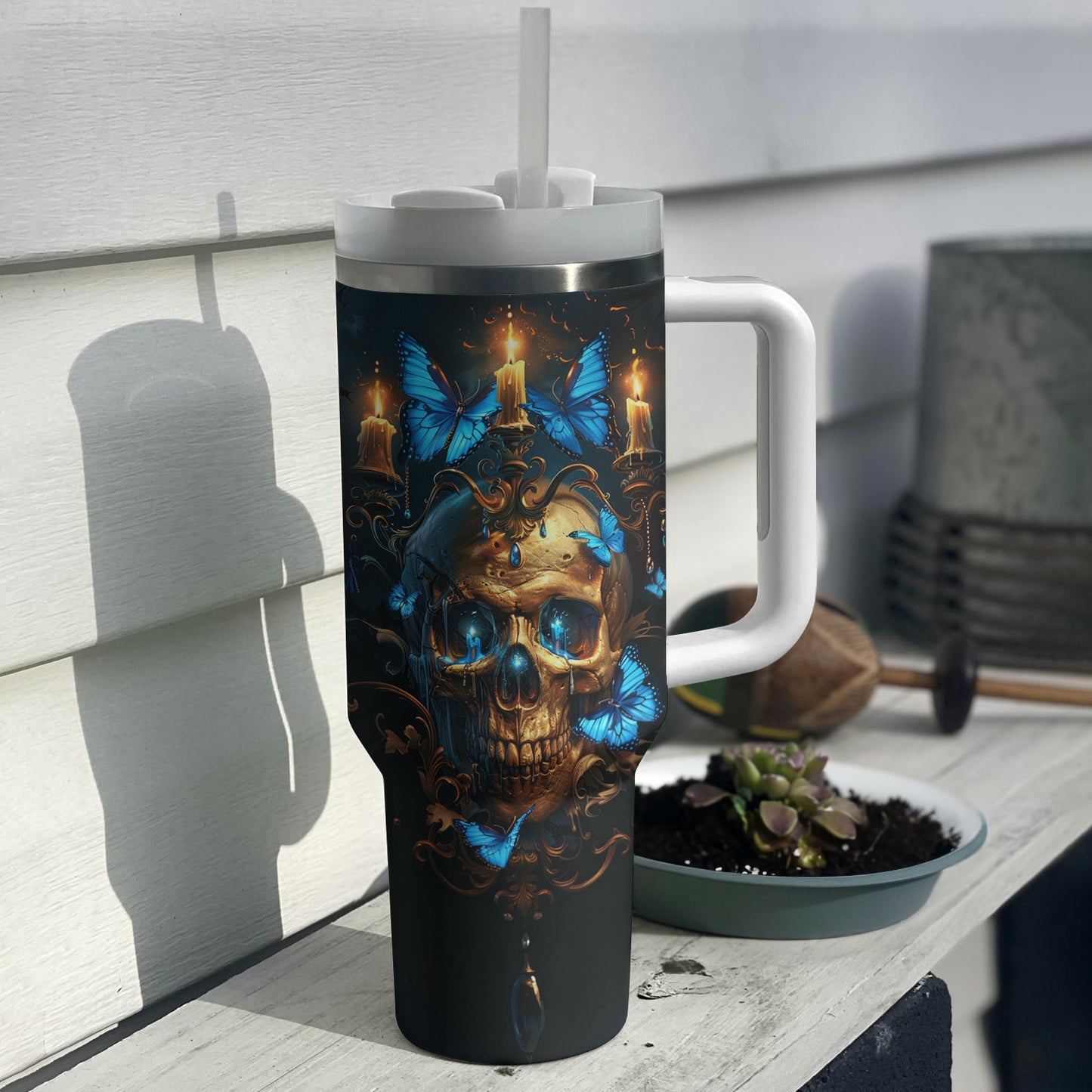 Shineful Tumbler Ethereal Skull Symphony