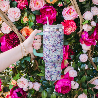 Shineful Tumbler Pastel Dragonfly Delight