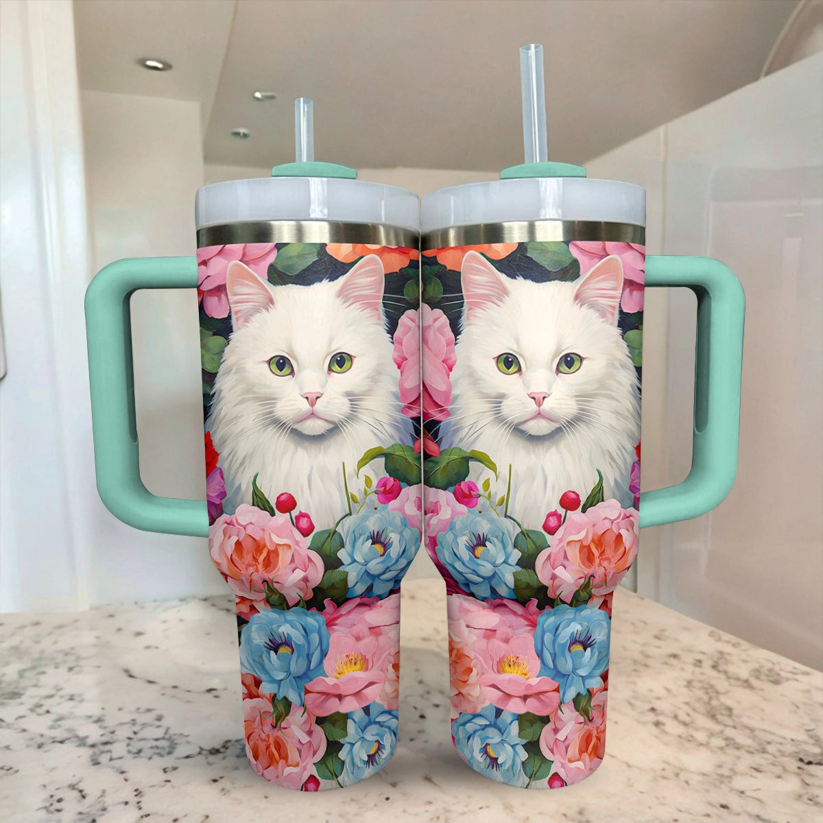 Shineful Tumbler Cat In Purrfect Garden