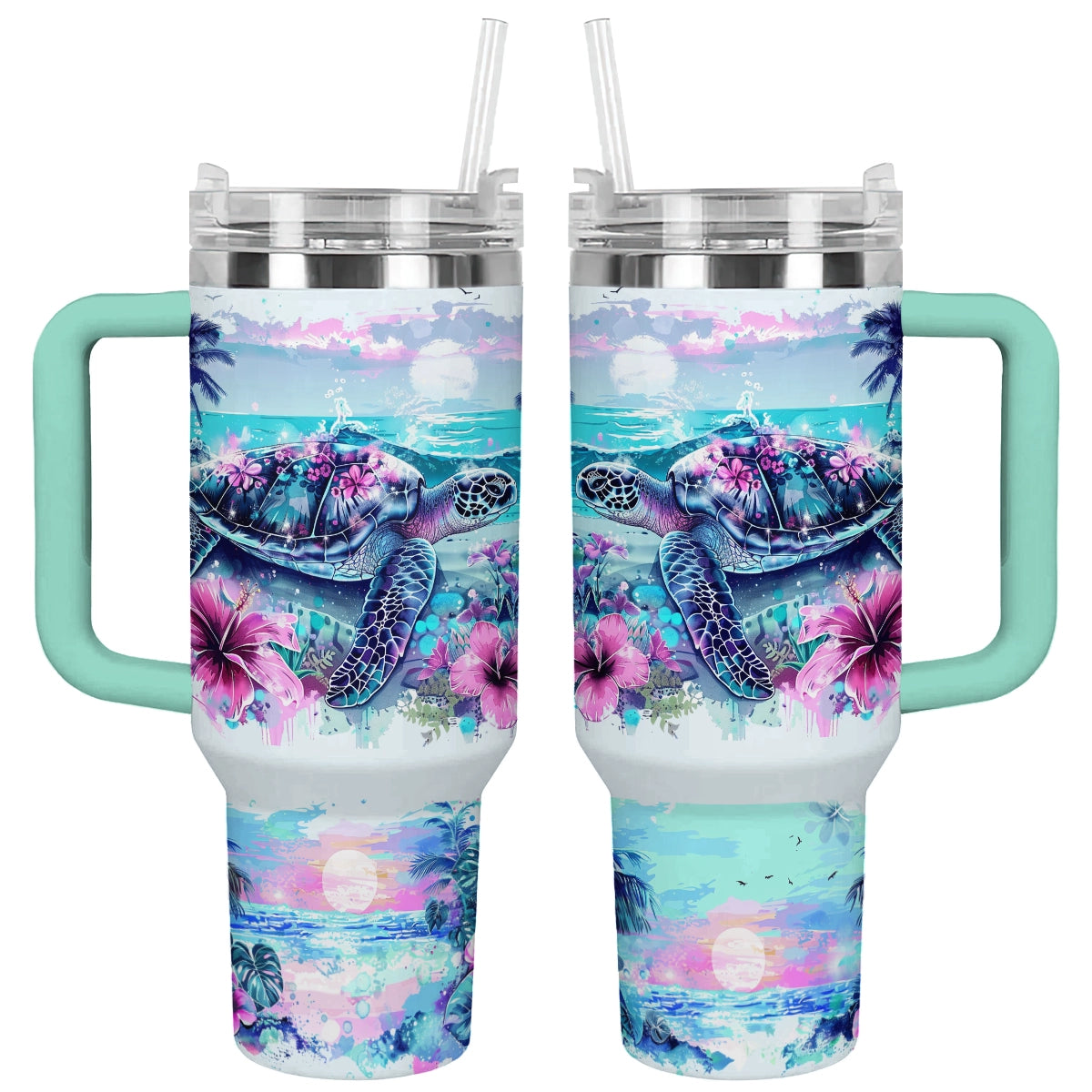 Shineful Tumbler Seaside Serenity Turtle