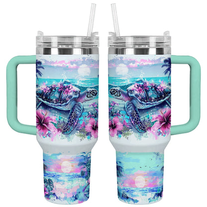 Shineful Tumbler Seaside Serenity Turtle
