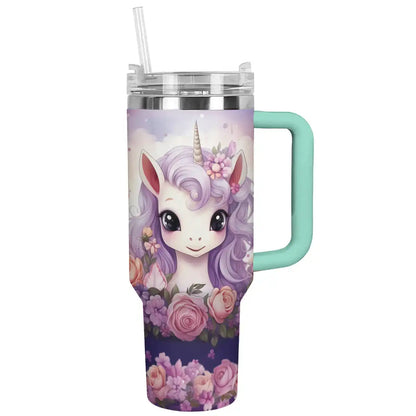 Shineful Tumbler Floral Unicorn