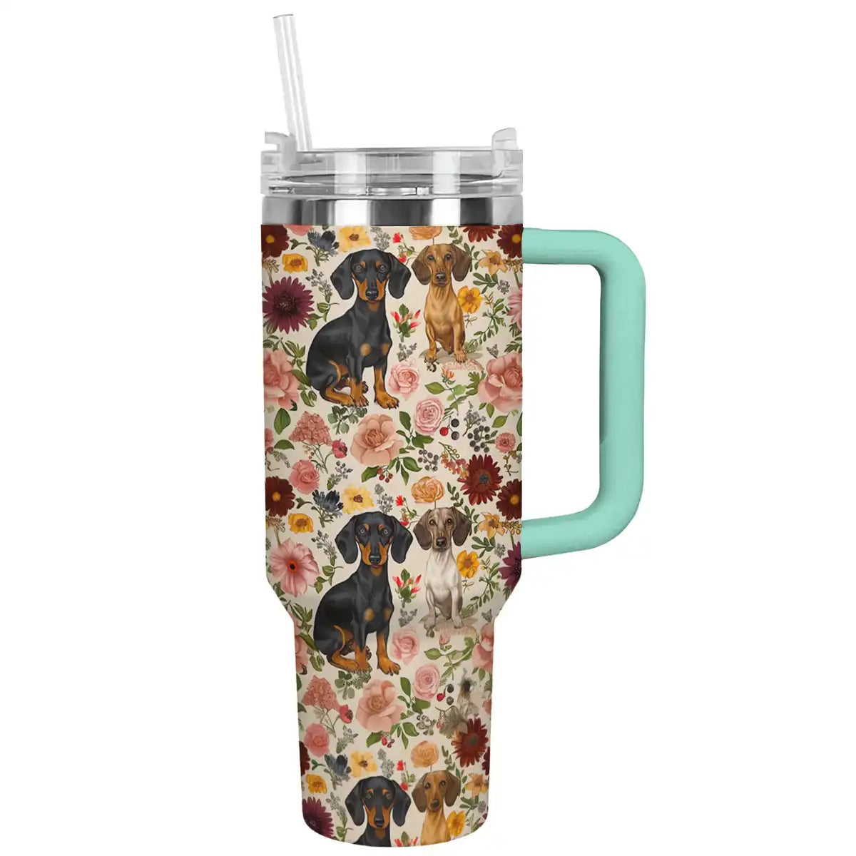 Shineful Tumbler Floral Dachshunds Ver5