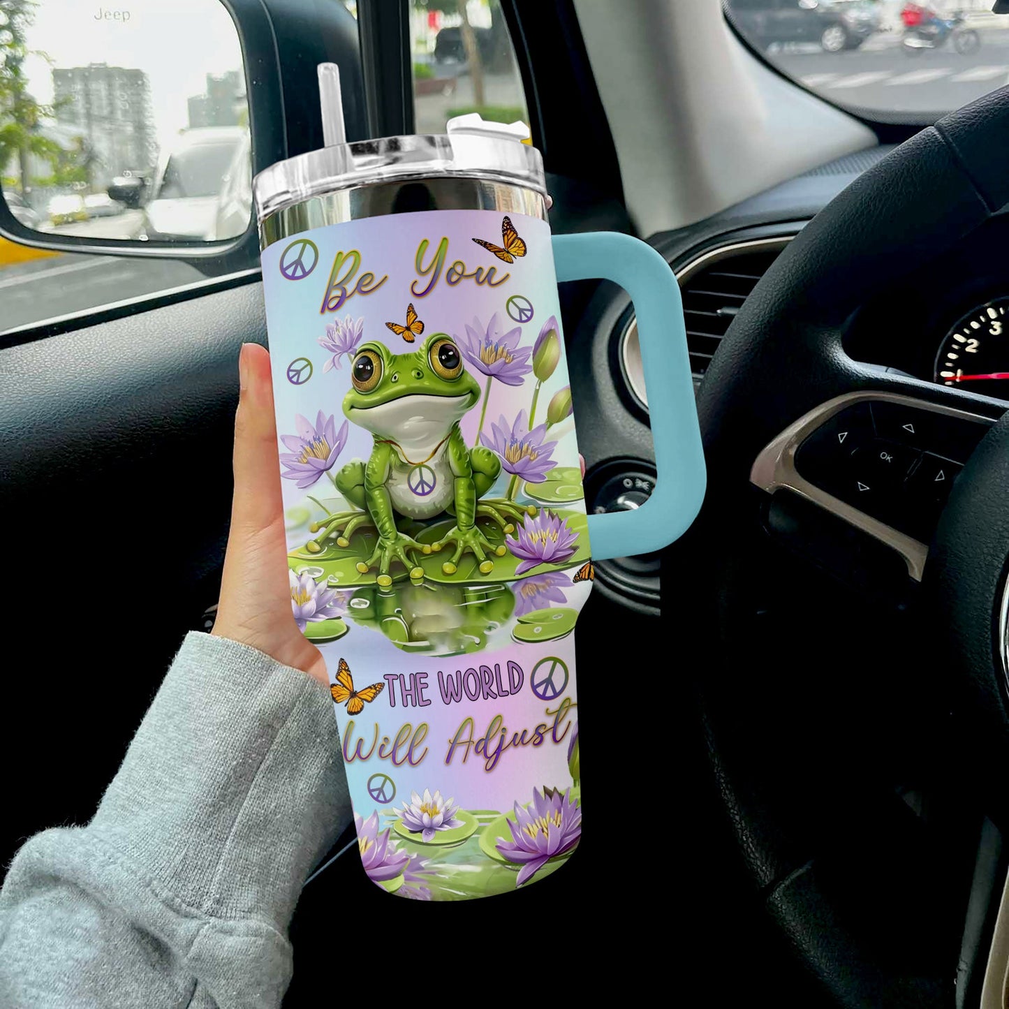 Shineful Tumbler Peaceful Froggy Serenity