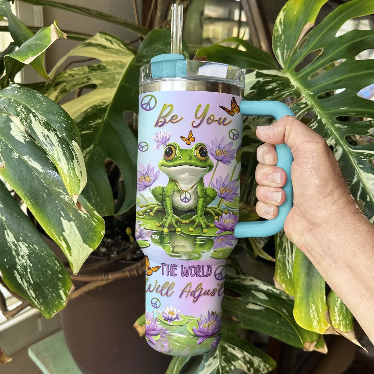 Shineful Tumbler Peaceful Froggy Serenity