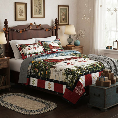Shineful Quilt 3-Piece Set Country Christmas Charm