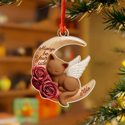 Shineful 2D Acrylic Ornament Personalized Cat Moon Love