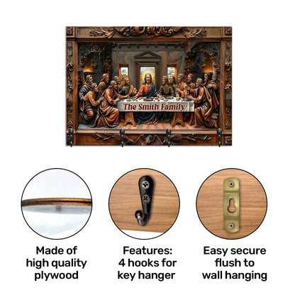 Shineful Key Holder The Last Supper Relief Personalized