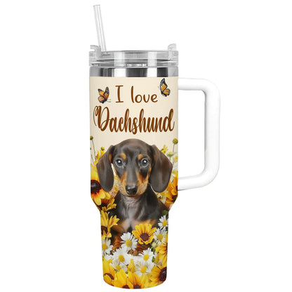 Shineful Tumbler Dachshund Sunflower Serenity
