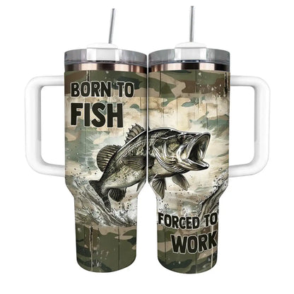 Shineful Tumbler Born to Fish