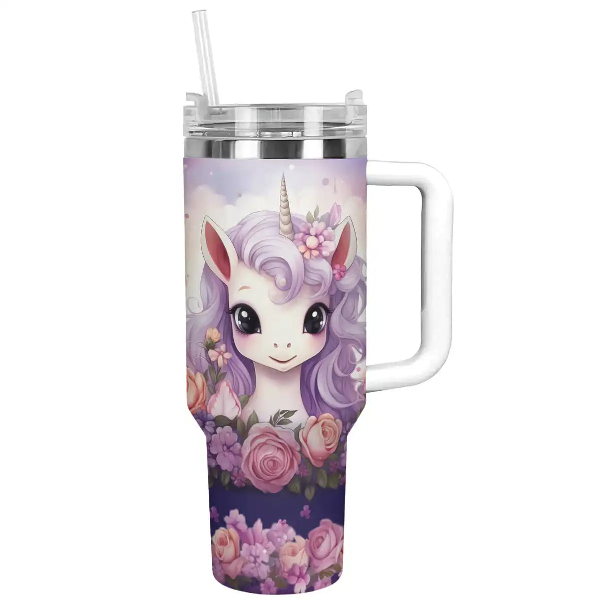 Shineful Tumbler Floral Unicorn