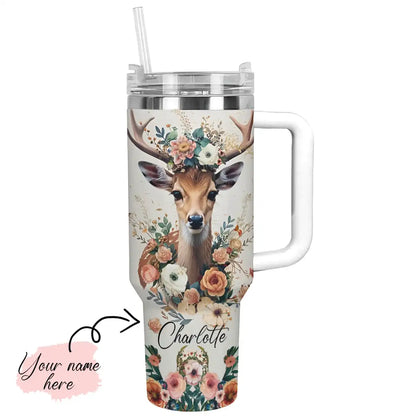 Shineful Tumbler Floral Deer