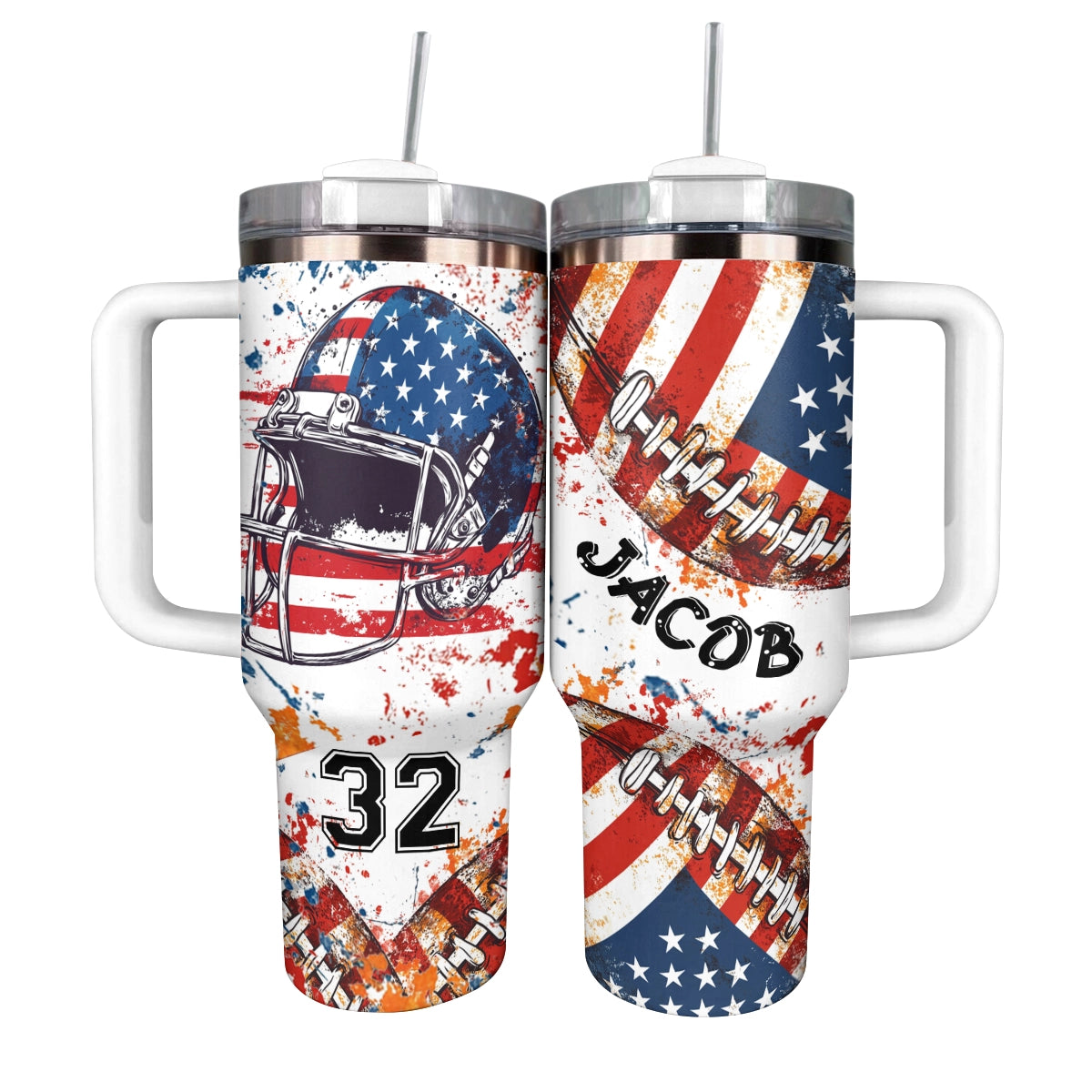 Shineful Tumbler Personalized All-American Football Victory