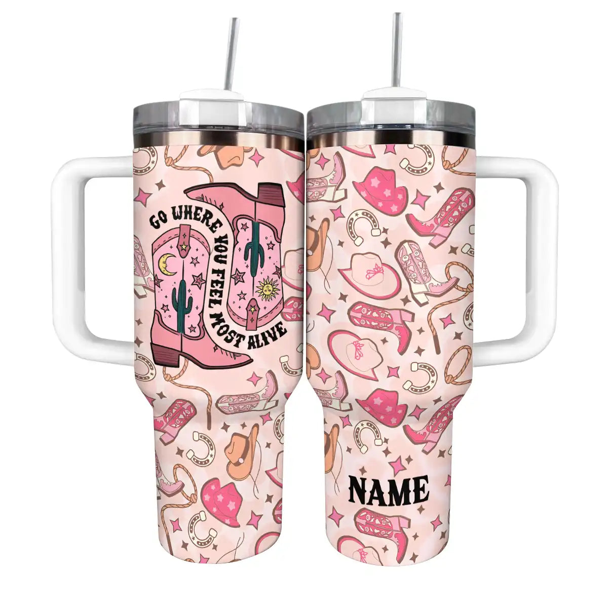 Shineful Tumbler Personalized Cowgirl