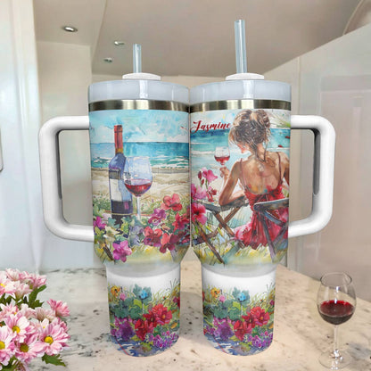 Shineful Personalized Tumbler Wine Lovely