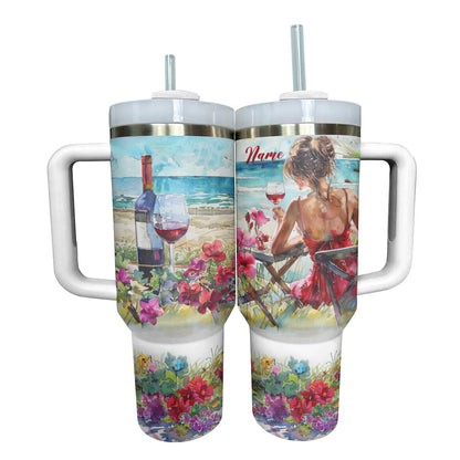 Shineful Personalized Tumbler Wine Lovely