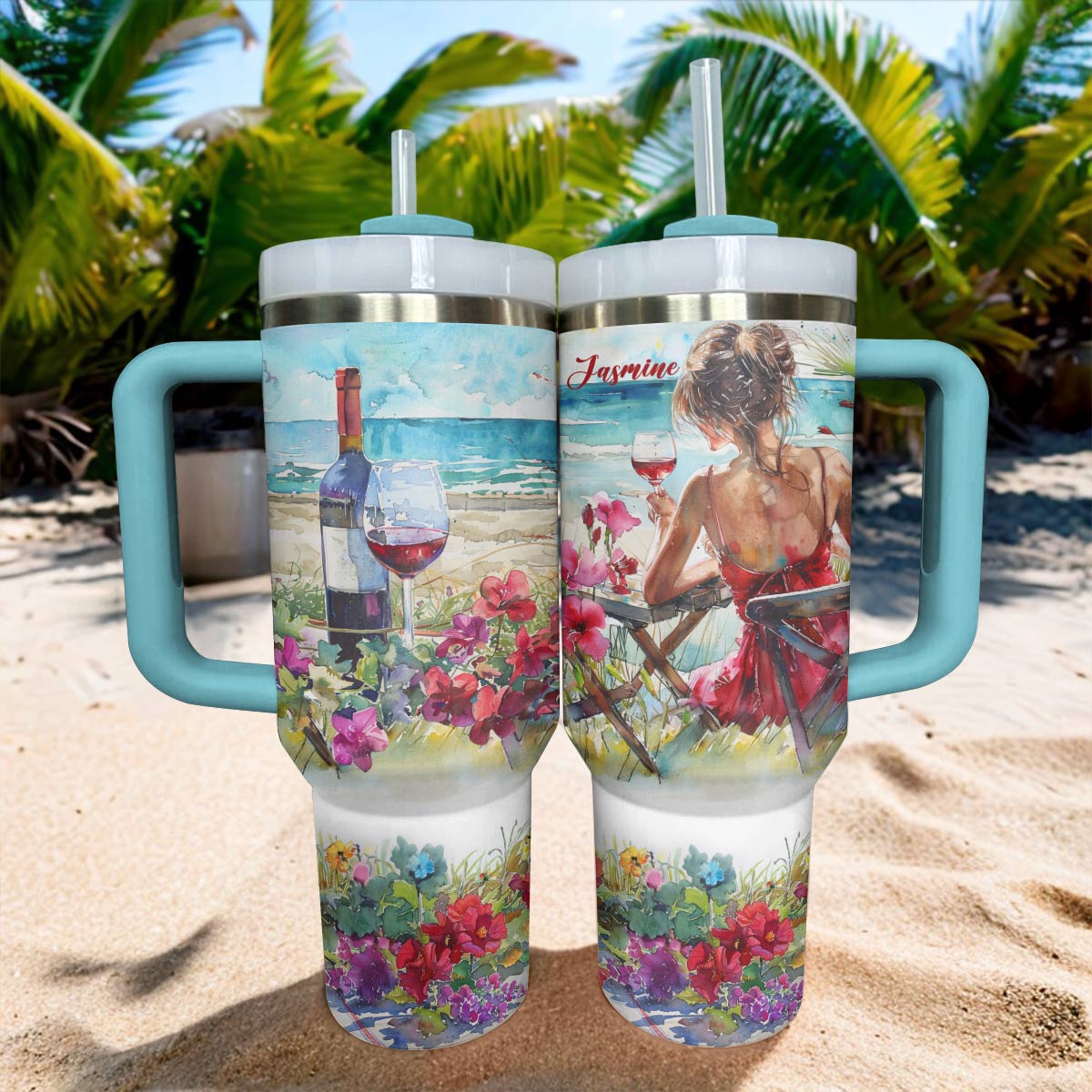 Shineful Personalized Tumbler Wine Lovely
