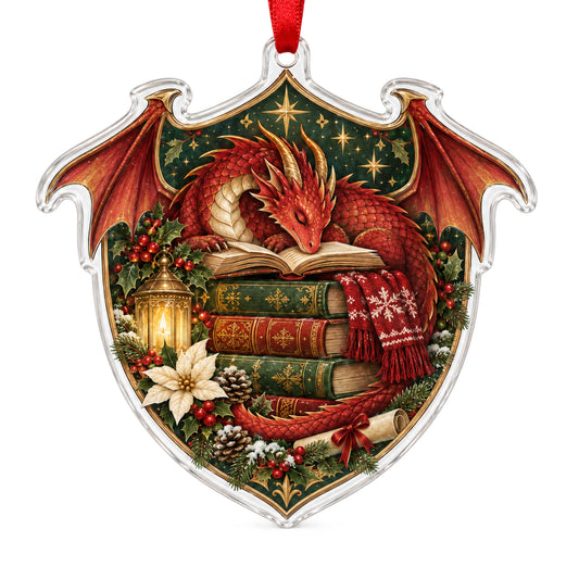 Shineful Winter Library Window 2D Acrylic Ornament