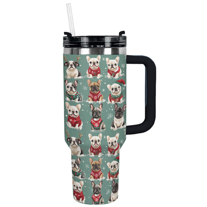 Shineful Tumbler French Bulldogs In Xmas Sweaters
