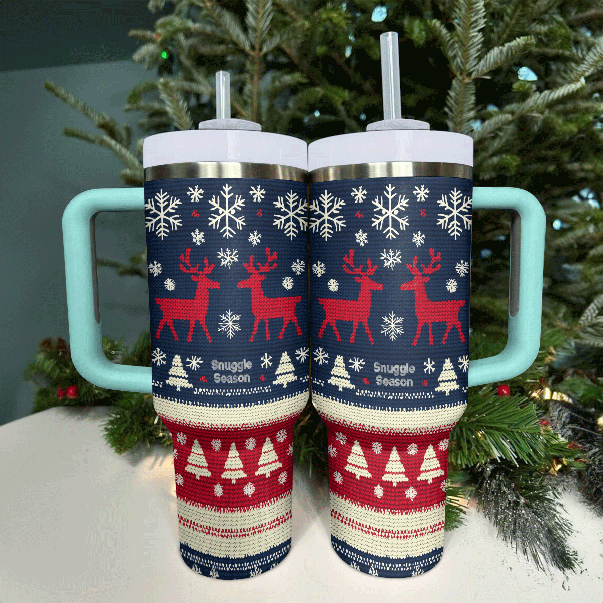 Shineful Tumbler Cozy Christmas Knit