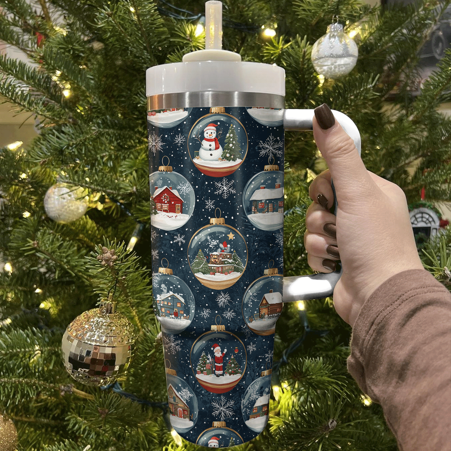 Shineful Tumbler Christmas Snow Globes