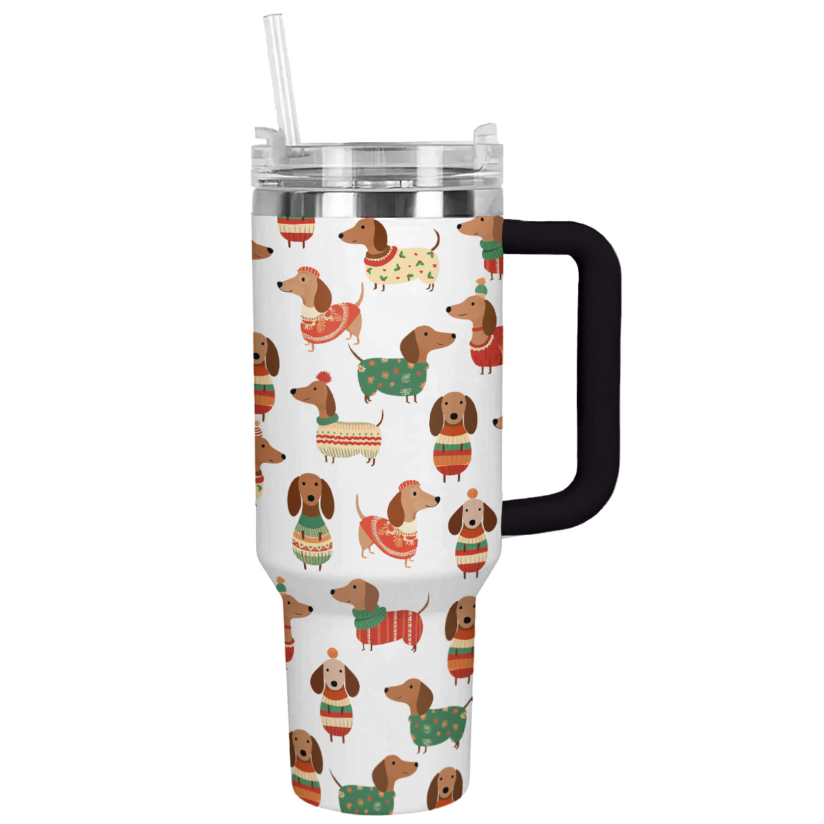 Shineful Tumbler Dachshund In Christmas Sweater