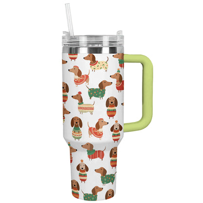 Shineful Tumbler Dachshund In Christmas Sweater