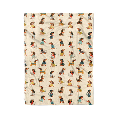 Dachshund Pajabear® Fleece Blanket Funny Wiener Mn8 Small - 30X40In